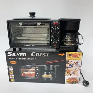Kaffeemaschine Frühstück-Sandwichmaschine mit Toaster Mikrowellenherd Multifunktion 9L 3-in-1 Frühstückmaschine