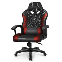 Chaise de jeu Marvel Spider-Man à dossier haut Chaise de bureau ergonomique en cuir PU PC Racing Executive Chaise de travail pivotante Chaise réglable