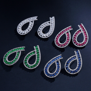 Rakol EP631ต่างหูผู้หญิงเกาหลีลูกบาศก์ Zirconia เครื่องประดับเงิน - Product Image 6
