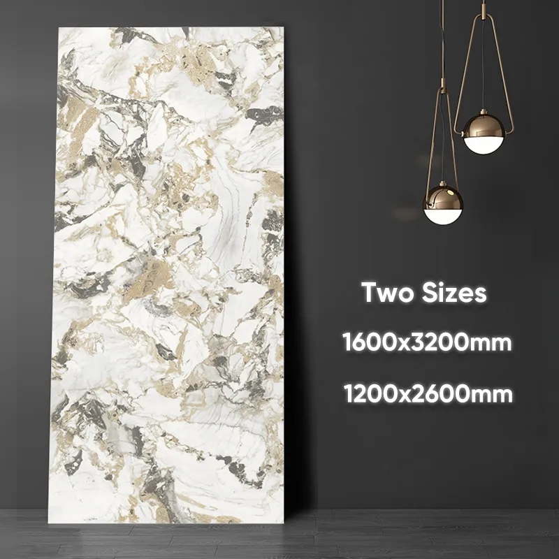 Realgres Large Size Glazed Porcelain Kitchen Decoration Wall Tiles Laminam Slab For Countertop And Wall Decoration