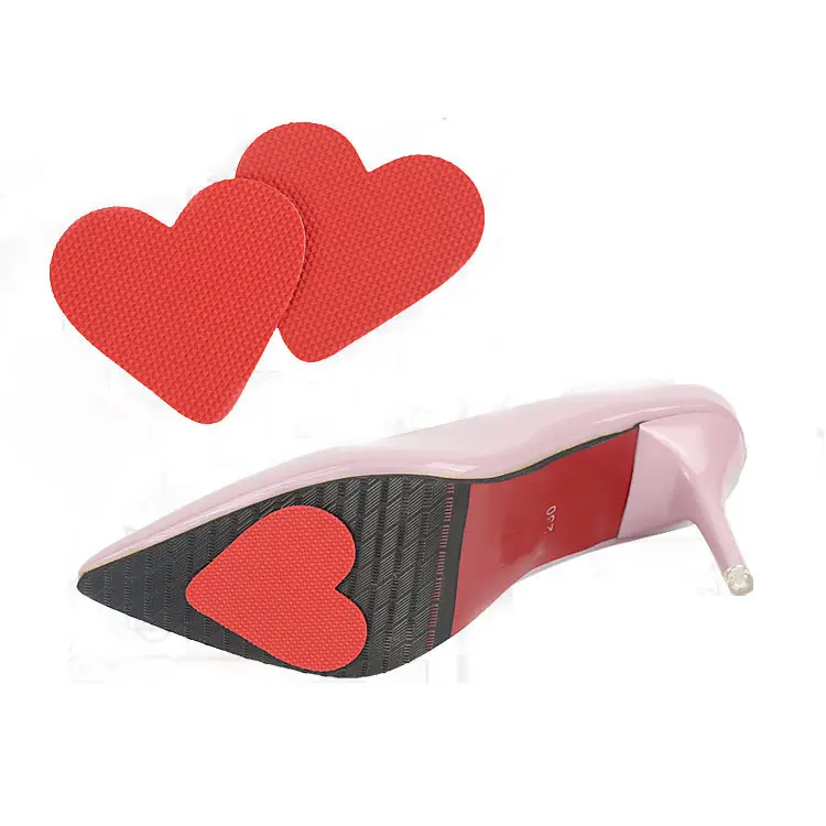 F0040 adesivo a forma di cuore rosso antiscivolo protezione dal fondo antiscivolo in resina fuori soletta imbottitura resistente per scarpe