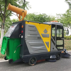 Nettoyeur de sols à quatre roues de 2300 mm, autoporté, électrique, <span class=keywords><strong>48</strong></span> V, machine de nettoyage de sols routiers, balayeuse équipée d'un seau suspendu - Product Image 3