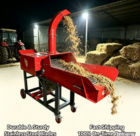 Nouvelle machine à ensilage d'herbe en aluminium robuste, hacheuse de foin mobile, utilisation humide/sèche, traitement des aliments pour animaux de ferme, 1-8 tonnes/h, 100% conformité aux normes