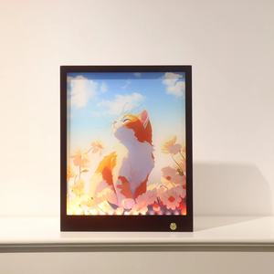 Lámpara Nocturna USB de Nuevo Estilo, Marco de Madera con Batería, Marco de Fotos LED Eléctrico, Luces Inteligentes para el Hogar, para Acrílico - Product Image 5