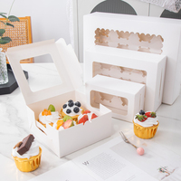 Mini boîte à gâteau Bento personnalisable en gros avec couvercle transparent Boîte à cupcakes 2/4/6/8/9/12 trous pour boulangerie pour emballage alimentaire