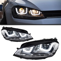 Applicable aux modèles Volkswagen Golf 7 de 2013 à 2017, avec des lentilles LED en forme de U doubles pour les feux de jour et les feux de direction dynamiques