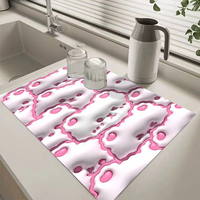 Rutschfester, wasserabsorbierender, 3D-gedruckter Cartoon-Teppich, antibakteriell, schnelltrocknend, waschbar, Eingangsmatte, Bodenmatte, Set, Gummi, Schmutzfangmatte