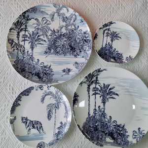 Juego de Vajilla Ligera de Porcelana Fina con Diseño de Tigre Rey de la Selva, Plato, Taza, Platillo y Jarra para Hogar, Hotel y Eventos - Product Image 5