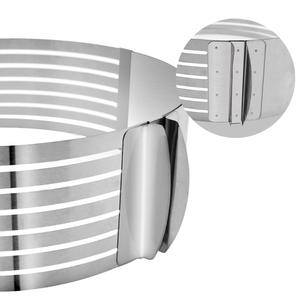 9-12 Inch Thép Không Gỉ Có Thể Điều Chỉnh Lớp Bánh Slicer Có Thể Thu Vào Bánh Nướng Khuôn Với Mousse Vòng Cho Nhà Bếp Sử Dụng - Product Image 3