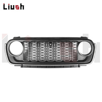 2016-2026 Jeep Wrangler JL Kit de mise à niveau de la calandre avant illimitée avec matériau ABS LED Marque Liush Garantie 1 an État neuf