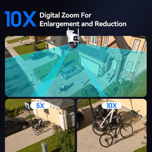 户外双镜头 4MP 高清 1080P CMOS 传感器安全摄像头全彩夜视 WiFi 360 度球型摄像头云运动检测 - Product Image 6