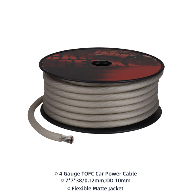 High Performance 4 Gauge Car Audio Power Cables With Tinned OFC 100% Copper Conductor 1862 Strands Bulk OEM Electrical Wires