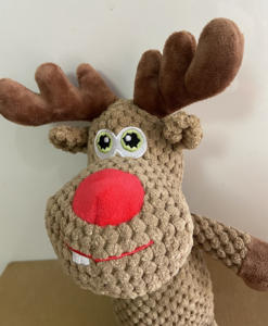 סירה צבי, צבי ממולאים צעצועי קטיפה לכלבים צעצועי לעיסה לכלבים חיות מחמד חורק צעצוע קטיפה לכלב - Product Image 3