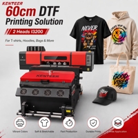 Máquina de Impresión DTF Dual I3200 de 60 cm con Agitador de Polvo Automático, Envío Rápido, Juego de Máquina de Impresión por Transferencia para Todo Tipo de Telas