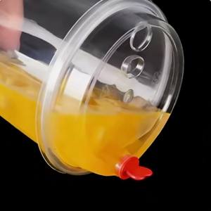 Bicchieri di Plastica Trasparenti Usa e Getta Personalizzati 12/16/20/24oz con Coperchi per <span class=keywords><strong>Limonata</strong></span> Fredda, Succo, Bubble Tea, Frappè - Product Image 3