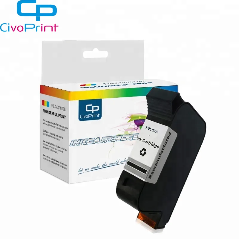 Civoprint Industrial Bar Code Printing F0L69A Black 2520 ink Smart Card Ink Cartridge high-optical density ink pharmaceutical