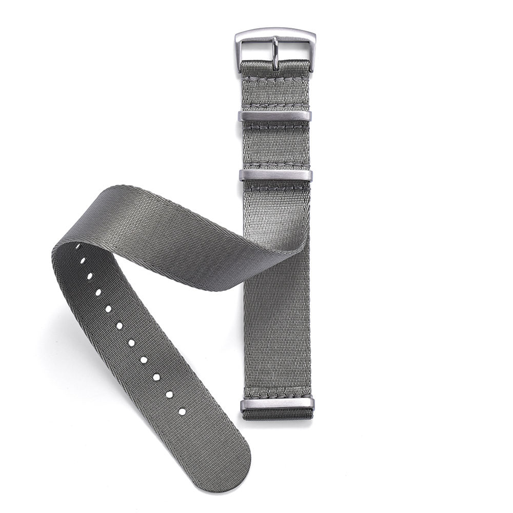 Midland Waterproof One-Piece Watch Band 20mm 22mm Thickening Square Ring Luxury Nylon Strap Breathable Fabric Stainless Steel