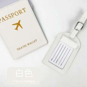 Fundas de Pasaporte Personalizadas, Juego de Etiquetas de Equipaje de Viaje, Porta Pasaportes de Cuero PU y Etiqueta de Equipaje, Regalos para Agencias de Viajes - Product Image 3