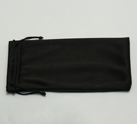 Ensemble Étui à Lunettes Personnalisé Luxe avec Logo: Sac Pliant en Cuir, Boîte d'Emballage et Pochette en Tissu OPP pour Lunettes de Soleil Noires
