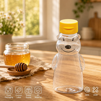 Botella exprimible de fábrica Honey Bear, tarros exprimibles Honey Bear, lindo contenedor vacío para almacenar y dispensar jarabe, salsa y zumo