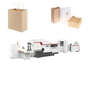 Mesin otomatis kecepatan tinggi untuk membuat kantong kertas mesin kantung kertas makanan dengan cetakan