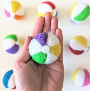 100% प्राकृतिक ऊन बिल्ली खिलौना समुद्र तट गेंदों 4 सेमी संवेदी बिन ढीले भागों/सुई फेटेड बेची गार्लैंड पोम - Product Image 4