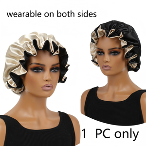 <span class=keywords><strong>Bonnet</strong></span> <span class=keywords><strong>de</strong></span> <span class=keywords><strong>nuit</strong></span> réglable pour femme toutes saisons / Double couche givrée / <span class=keywords><strong>Chaud</strong></span> et respirant / 100 % fibre <span class=keywords><strong>de</strong></span> polyester - Product Image 3