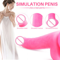 Gros Silicone Énorme Sexe Réaliste Mâle Gode Gros Cristal Gode Pour Les Femmes Naturel