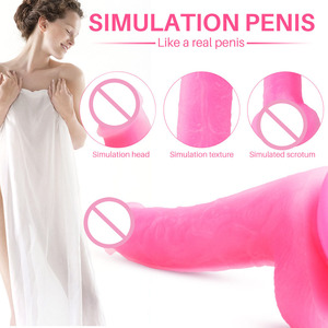 Gros Silicone Énorme Sexe Réaliste Mâle Gode Gros Cristal Gode Pour Les Femmes Naturel - Product Image 2