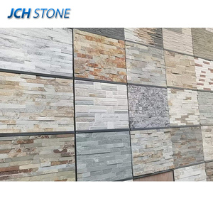 Gạch đá tự nhiên màu vàng gỉ, xám, đen, kiểu Trung Quốc dùng ốp tường - Product Image 6