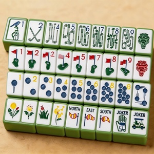 Fichas de Mahjong Americanas de Acrílico Verde con Diseño Temático de Golf, Personalizadas con Logotipo, de Lujo, para Deportes al Aire Libre y Entretenimiento - Product Image 5