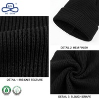 Gorros de Punto Acanalado Personalizados al por Mayor BAE SHIOW, Gorro de Invierno Unisex de Color Sólido, Cálido, en Varios Colores para Promoción