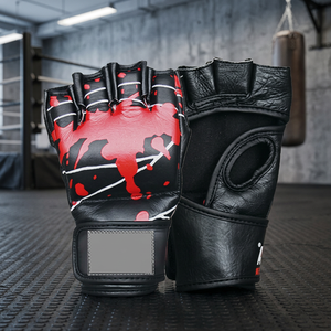 Wholesale Custom Printed Premium Leather MMA Training Gloves with for Closure and Non-Slip for Boxing and Mixed Martial Arts - Product Image 2