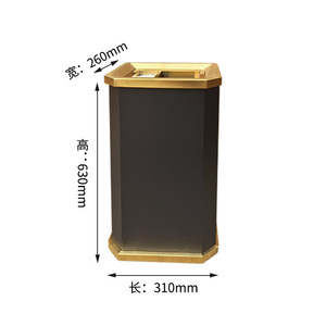 Immondizia commerciale di grande capacità in acciaio inox può Fast Food negozio/ufficio esterno pattumiera riciclabile contenitore all'ingrosso - Product Image 4