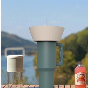 Bol à collation pour gobelet Stanley 40 oz avec poignée, plateau à collation en silicone lavable, anneau à collation réutilisable pour accessoires de tasse Stanley - Product Image 1