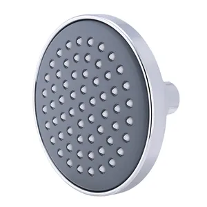 YWLETO ABS Plastic Chrome Round 4.5 Inch top shower head Without Diverter