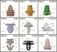 Nouveaux clips de retenue à pousser en PP vert pour carrosserie automobile, pour panneaux de porte, jupes latérales, moulures d'arche de roue - Garniture automobile universelle
