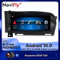 Navifly 10.25" Android 11 Octa Core 4+64G 4G LTE Lecteur DVD Radio Stéréo pour Voiture Benz Classe S W221 NTG3.0 3.5 4+64G