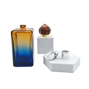 2024 Hot Sale 100ml Cube Perfume Bottle Cheap Electroplating Glass Perfume Bottles