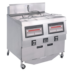 Freidoras a presión Henny Penny eléctricas dobles de acero inoxidable grandes 50L para fritos - Product Image 5