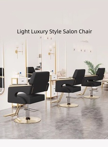 Chaise de coiffure de <span class=keywords><strong>salon</strong></span> de luxe haut de gamme, chaise de barbier réglable en cuir PU noir pour <span class=keywords><strong>salon</strong></span> de coiffure - Product Image 6