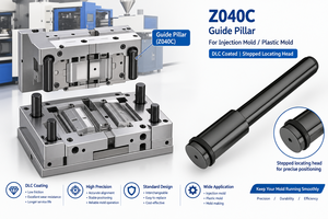 Pilier de guidage de précision avec revêtement DLC pour appareils électroménagers, goupille de positionnement étagée, en acier, conception Solidworks, personnalisable - Product Image 1