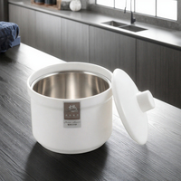 Bol à soupe incassable en mélamine blanche, vente en gros d'usine avec couvercle, 1 pièce