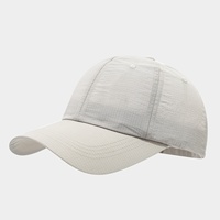 Casquette de baseball en nylon respirante, imperméable, à séchage rapide, couleur unie, réglable, pour sports de plein air printemps-été