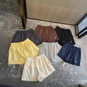Pantalones cortos de algodón de rizo de siete colores para mujer, en stock, transfronterizos, con etiquetas originales, deportivos, para correr, informales, de punto, tres cuartos - Product Image 1