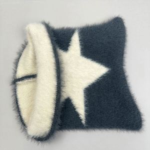 Gorros de Piel Sintética Suave al por Mayor con Orejas de Gato, Cálidos, de Jacquard, Tejidos, Unisex, para Otoño, Invierno, Playa, Calle, Estilo Y2K - Product Image 6