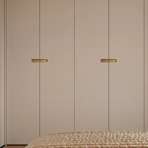 Poignées de porte et quincaillerie d'armoire en alliage de zinc de style européen minimaliste avec attaches dissimulées Quincaillerie de garde-robe - Product Image 6