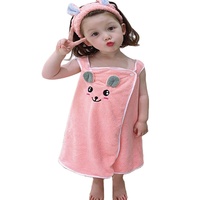 Ensemble de serviettes de bain en microfibre pour enfants 2025, forte absorption d'eau, style jupe, uni, avec logo personnalisé pour spa, maison et cadeaux