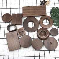 Panneaux muraux personnalisés en bois de noyer noir, logo gravé au laser, service d'usinage CNC, perçage, brochage, précision +/-0,1 mm pour boutique