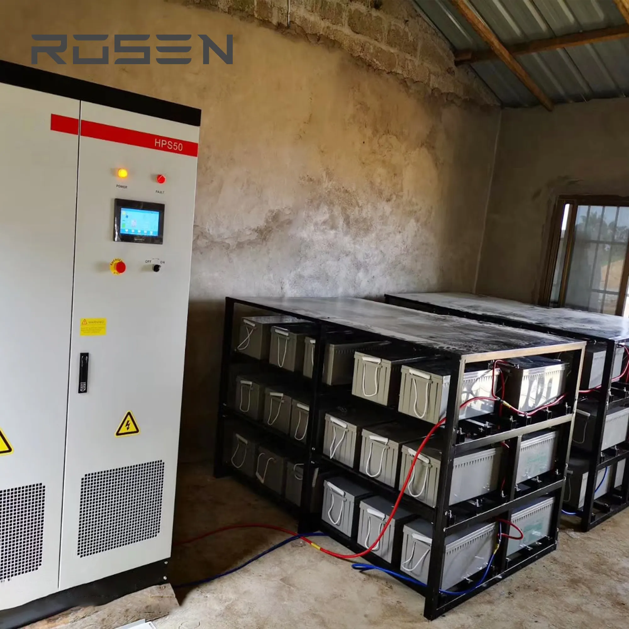 Preço de fábrica ESS sistema híbrido de energia solar rosen alta eficiência 50kwh 100kwh 150kwh Lithium Battery Power Pack